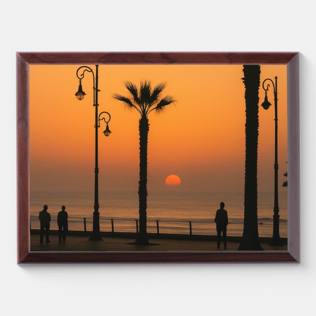 Tropical Sunset Award Plaque – Elegant & Inspirati (Horizontal)