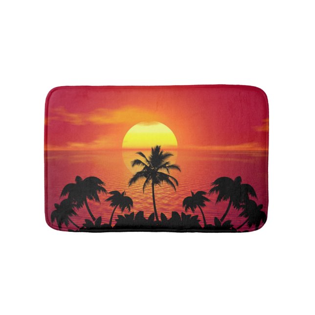 Tropical Sunset Bath Mat (Front)