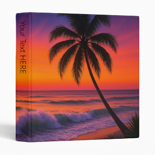 Tropical Sunset Beach Binder