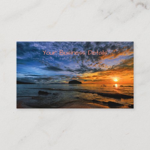 Tropical Sunset Beach Business Card
