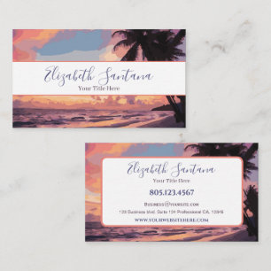 Tropical Sunset Beach Business Card