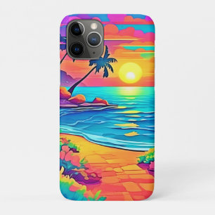 Tropical Sunset Beach iPhone 11 Pro Case