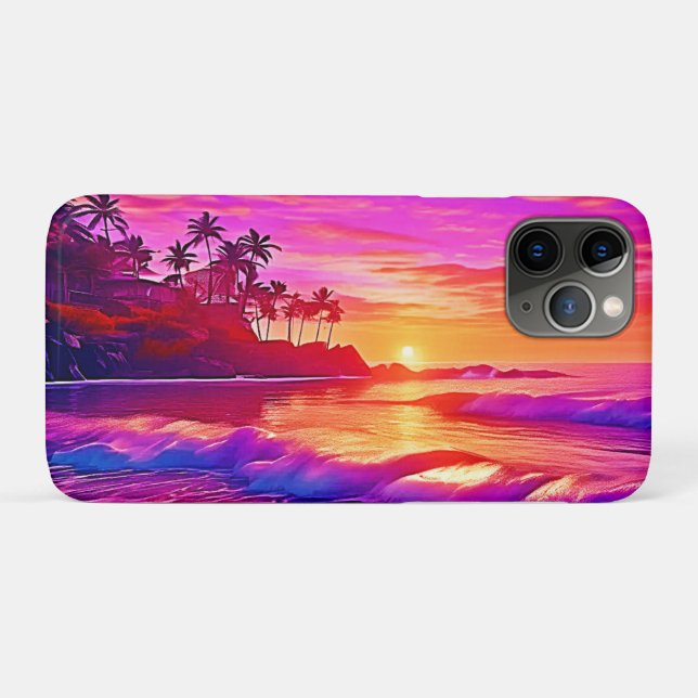 Tropical Sunset: Beach Glow Art Case-Mate iPhone Case (Back (Horizontal))