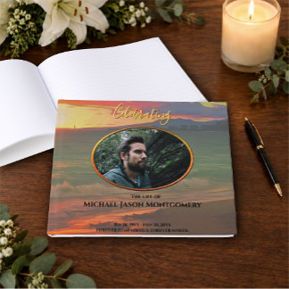 Tropical Sunset Beach Memorial 1490 Guest Book