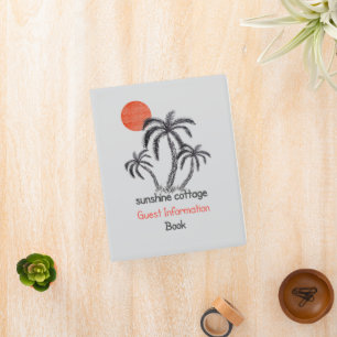 Tropical Sunset Beach Palm Tree Family Vacation Mini Binder