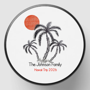 Tropical Sunset Beach Palm Tree Family Vacation Mini Candle Favors
