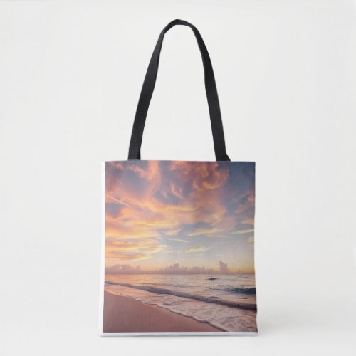 Tropical Sunset Beach Tote Bag