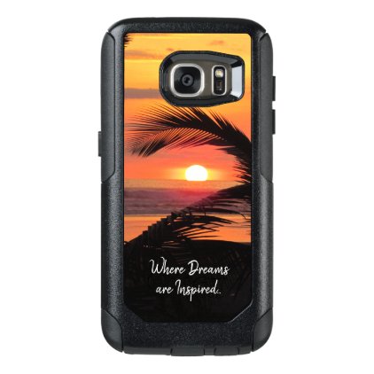 Tropical Sunset Beach View OtterBox Samsung Galaxy S7 Case