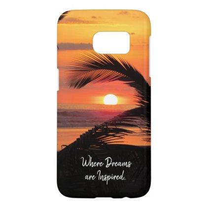Tropical Sunset Beach View Samsung Galaxy S7 Case