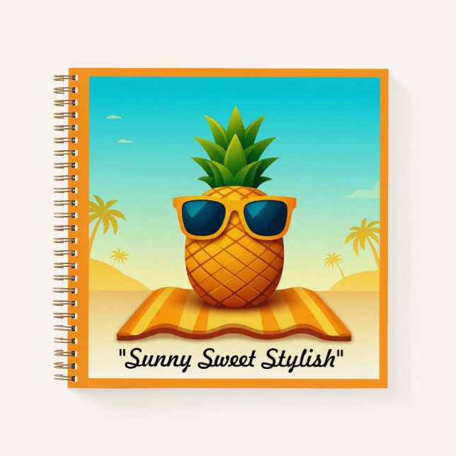 "Tropical Sunset Bliss" Notebook (Front)