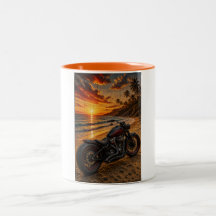 Tropical Sunset Bobber Mosaic Art Mug