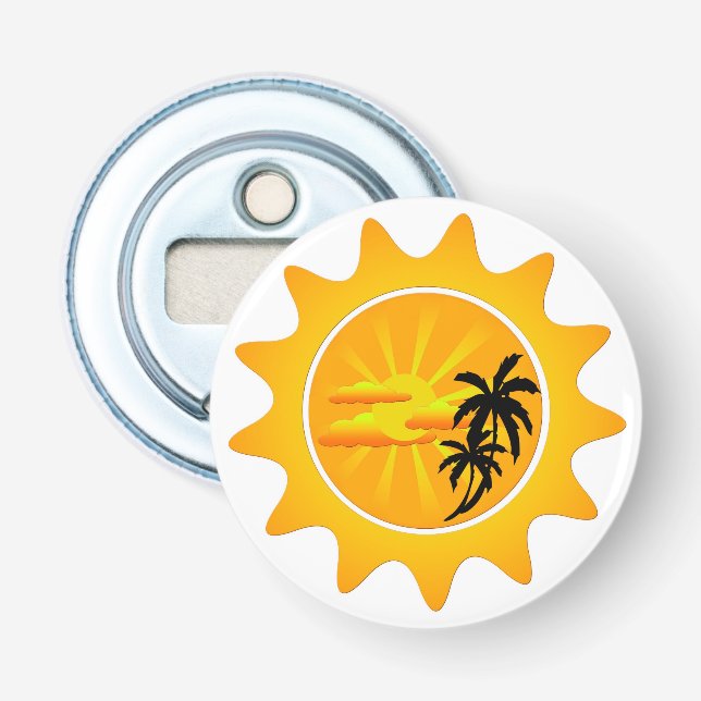 Tropical sunset bottle opener (Front)