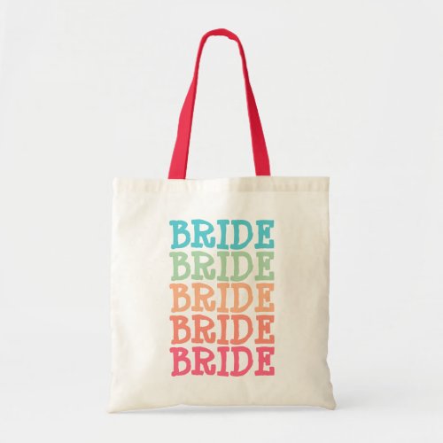 Tropical Sunset Bride Gradient Elegant Groovy Tote Bag
