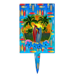 Tropical Sunset Cake Topper
