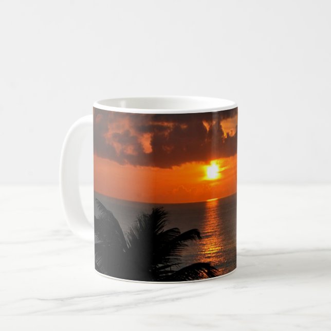 Tropical Sunset, Cancun Coffee Mug (Front Left)