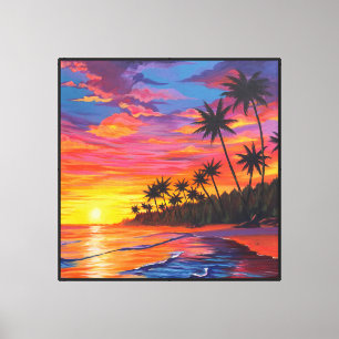 Tropical Sunset Canvas Print