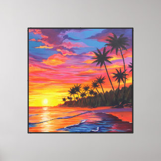 Tropical Sunset Canvas Print