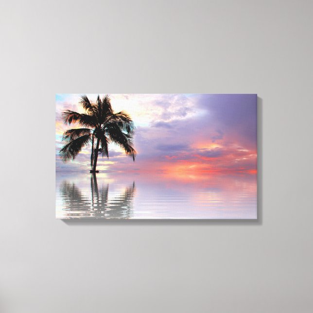 Tropical Sunset Canvas Print (Front)