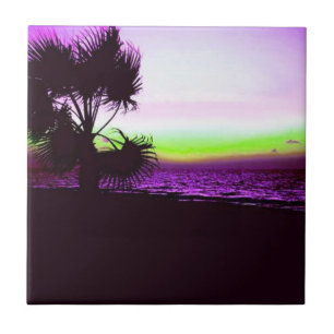 Tropical Sunset Ceramic Tile
