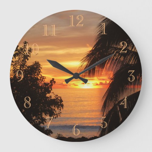 Tropical Sunset Clock