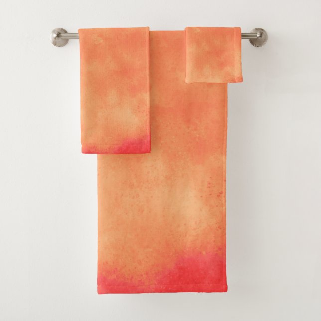 Tropical Sunset Cloud Effect Bath Towel Set (Insitu)