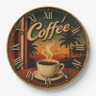 Tropical Sunset Coffee Paper Plates