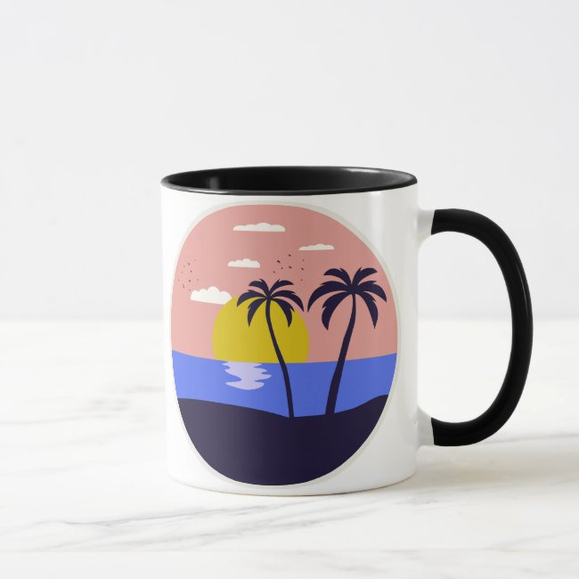 Tropical Sunset Design Coffee Mug