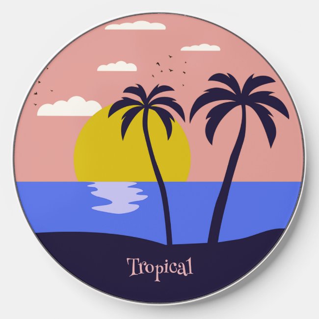 Tropical Sunset Design Wireless Charger