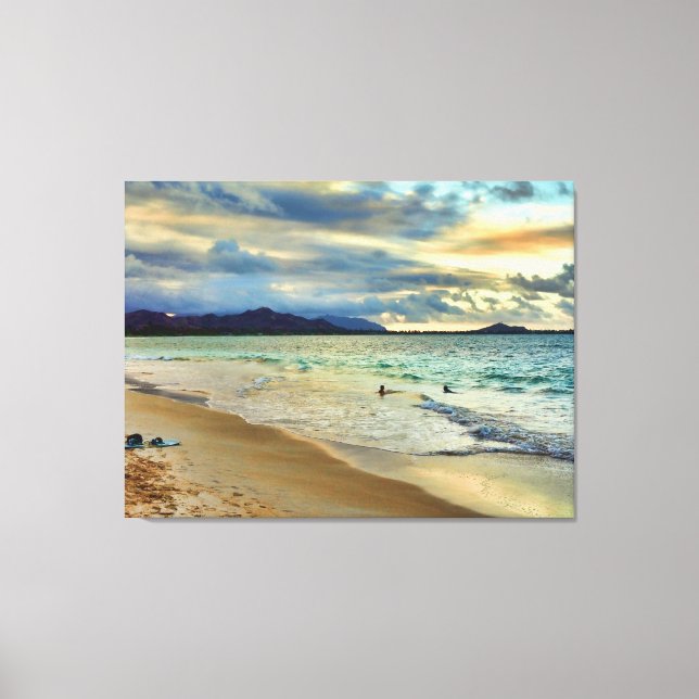 Tropical Sunset Glow Canvas Print (Front)