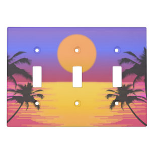 Tropical Sunset Graphic Light Switch Cover