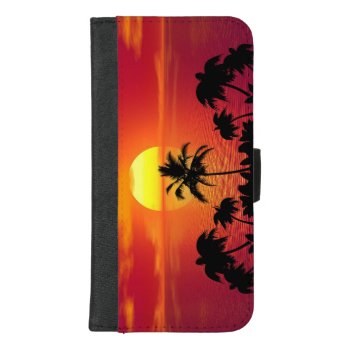 Tropical Sunset Iphone 8/7 Plus Wallet Case by NatureTales at Zazzle