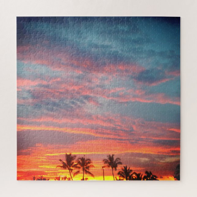 Tropical sunset jigsaw puzzle (Vertical)