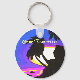Tropical Sunset Keychain