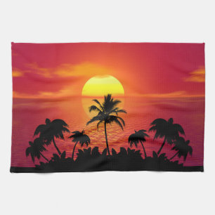 Tropical Sunset Kitchen Towel