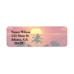 Tropical Sunset Label