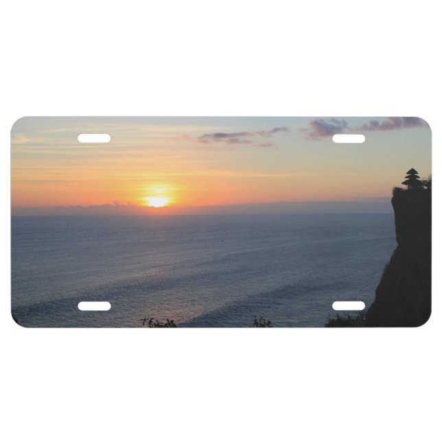 Tropical sunset license plate (Front)
