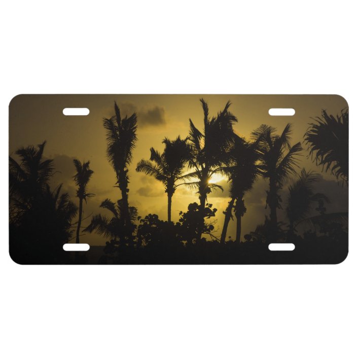 Tropical Sunset License Plate | Zazzle.com