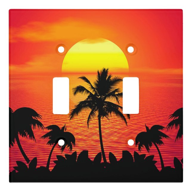 Tropical Sunset Light Switch Cover (Front)