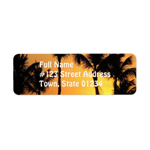Tropical Sunset Mailing Label