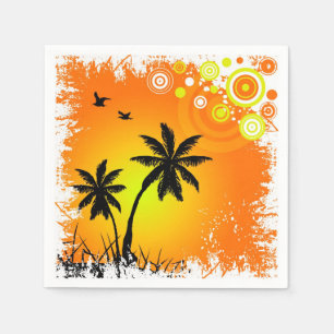 Tropical sunset napkins