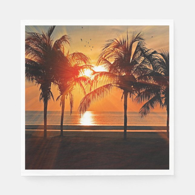 Tropical Sunset Napkins (Front)
