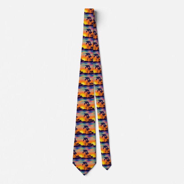 Tropical Sunset Neck Tie (Front)