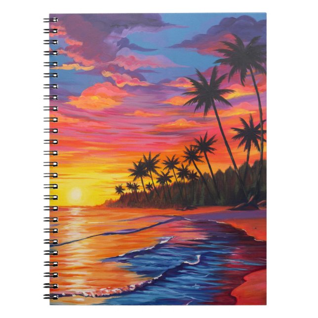 Tropical Sunset Notebook (Front)