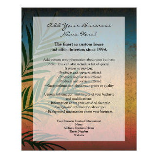 Tropical Sunset Palm Fronds Flyer