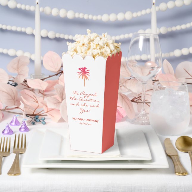 Tropical Sunset Palm Tree Beach Wedding Favor Boxes (Wedding)