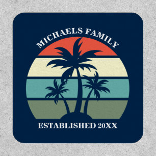 Tropical Sunset Palm Trees Custom Beach Trip Patch