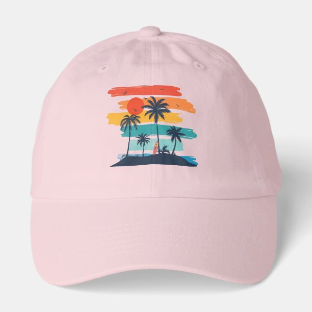 Tropical Sunset Paradise Hat (Front)