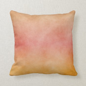 Tropical Sunset Peach Pink Yellow Ombre Throw Pillow by dmboyce at Zazzle