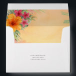 Tropical Sunset Personalized Envelope<br><div class="desc">Complete your tropical event suite with this matching Tropical Sunset Rehearsal Dinner Envelope, featuring a fully printed watercolor design inside and out. Vibrant orange hibiscus, soft pink florals, and lush palm leaves frame a glowing sunset background, creating a warm and elegant look from the moment your guests open the mail....</div>