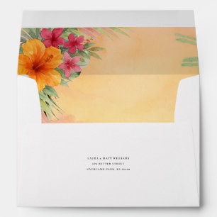 Tropical Sunset Personalized Envelope